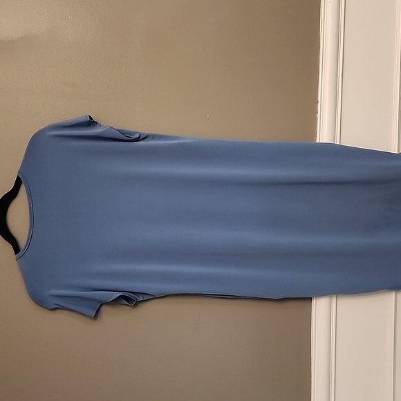 Blue V-Neck Dress - Picture 3 of 7